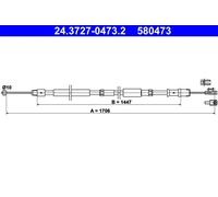 Parking brake cables ATE 24.3727-0473.2 for MERCEDES-BENZ