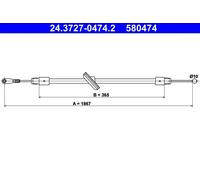 Fits ATE 24.3727-0474.2 Cable, parking brake ⭐UK Stock⭐