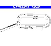 Handbrake cable 24.3727-0485.2 ATE for MERCEDES-BENZ A-CLASS