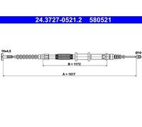 ATE 24.3727-0521.2 Hand brake cable
