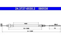 ATE 24.3727-0530.2 Handbrake cable