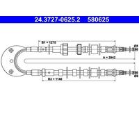 ATE 24.3727-0625.2 Handbrake cable