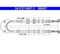 ATE 24.3727-0627.2 Handbrake cable
