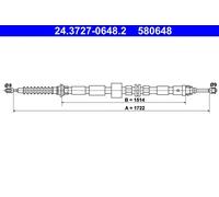 ATE 24.3727-0648.2 Hand brake cable