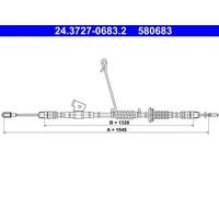 ATE 24.3727-0683.2 Hand brake cable