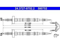 Handbrake cable 24.3727-0752.2 ATE for OPEL ASTRA G Hatchback ASTRA G Estate