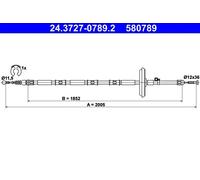 ATE 24.3727-0789.2 Hand brake cable