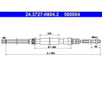 Handbrake cable 24.3727-0804.2 ATE for PEUGEOT 405 405 Mk II 405 Estate