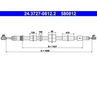 ATE 24.3727-0812.2 Handbrake cable