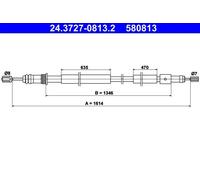 ATE 24.3727-0813.2 Handbrake cable