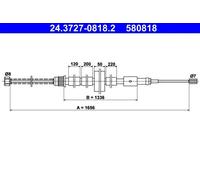 Handbrake cable 24.3727-0818.2 ATE for PEUGEOT 306 Hatchback 306 306 Estate Van