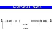 Handbrake cable 24.3727-0832.2 ATE for PEUGEOT CITROËN
