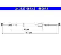 ATE 24.3727-0843.2 Handbrake cable