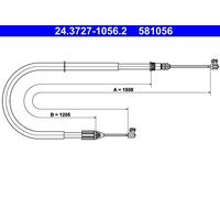 ATE 24.3727-1056.2 Handbrake cable