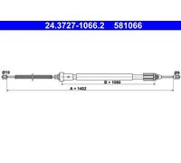 ATE 24.3727-1066.2 Hand brake cable