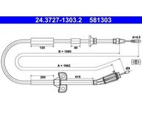 Handbrake cable 24.3727-1303.2 ATE for VOLVO V70 Mk II