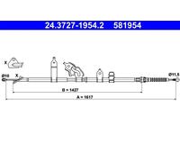 ATE 24.3727-1954.2 Hand brake cable