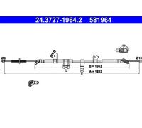 Handbrake cable 24.3727-1964.2 ATE for TOYOTA RAV 4 III RAV 4 IV