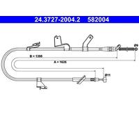 ATE 24.3727-2004.2 Hand brake cable