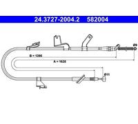 ATE 24.3727-2004.2 Hand brake cable