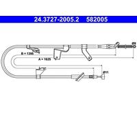 ATE 24.3727-2005.2 Hand brake cable