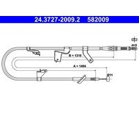 ATE 24.3727-2009.2 Hand brake cable
