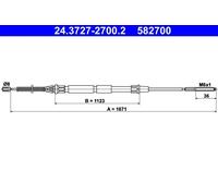 Handbrake cable 24.3727-2700.2 ATE for VW SEAT