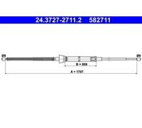 ATE 24.3727-2711.2 Handbrake cable