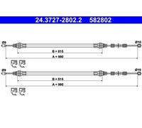 Handbrake cable 24.3727-2802.2 ATE for SMART CITY-COUPE CABRIO CROSSBLADE