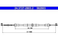 ATE 24.3727-2803.2 Handbrake cable