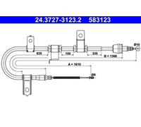 Handbrake cable 24.3727-3123.2 ATE for HYUNDAI GETZ