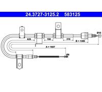 Parking brake cables ATE 24.3727-3125.2 for HYUNDAI