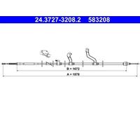 ATE 24.3727-3208.2 Hand brake cable