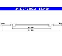 ATE 24.3727-3400.2 Handbrake cable