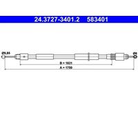 ATE 24.3727-3401.2 Handbrake cable