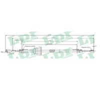 Handbrake cable C1622B LPR for RENAULT TRAFIC II Bus TRAFIC II Van