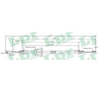 CABLE PULL PARKING BRAKE C1622B FOR RENAULT TRAFIC/II/Van/Bus/Rodeo 2.0L 4cyl