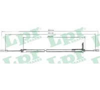 LPR C0440B Cable, parking brake for MERCEDES-BENZ