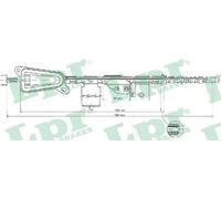 LPR C0484B Hand brake cable