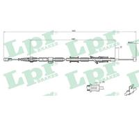 Handbrake cable Disc Brake C0917B LPR for VOLVO S40 I V40 Estate