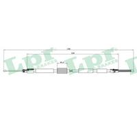 LPR PARKING BRAKE CABLE PULL C0003B FOR PEUGEOT
