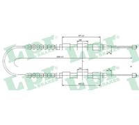 CABLE PULL PARKING BRAKE C0175B FOR PEUGEOT BOXER/Platform/Chassis/FURGON/Van