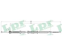 Handbrake cable Drum Brake C0307B LPR for FIAT PUNTO EVO GRANDE PUNTO PUNTO