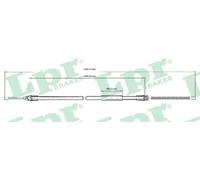 Handbrake cable Drum Brake C0720B LPR for RENAULT MEGANE I MEGANE I Classic