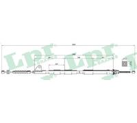 Handbrake cable Drum Brake C0851B LPR for TOYOTA AVENSIS AVENSIS Liftback