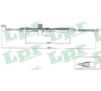 Handbrake cable Drum Brake C0971B LPR for VW TRANSPORTER / CARAVELLE Mk IV Bus