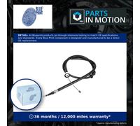 Handbrake Cable fits FIAT 500 312 1.4 Rear Right 2007 on 169A3.000 Hand Brake