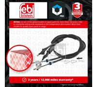 febi bilstein 170488 Handbrake Cable, Black