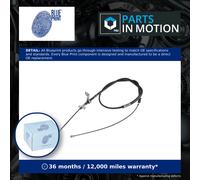 Handbrake Cable fits TOYOTA HIACE Mk5 2.5D Rear Left 2006 on 2KD-FTV Hand Brake