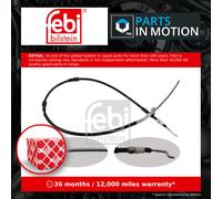 Handbrake Cable fits VW AMAROK 2.0D Rear Left or Right 11 to 22 Hand Brake Febi